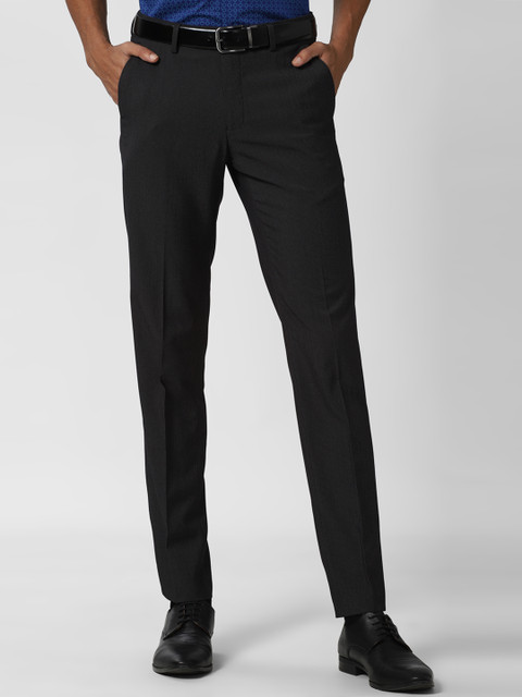 

Peter England Elite Men Black Printed Slim Fit Formal Trousers