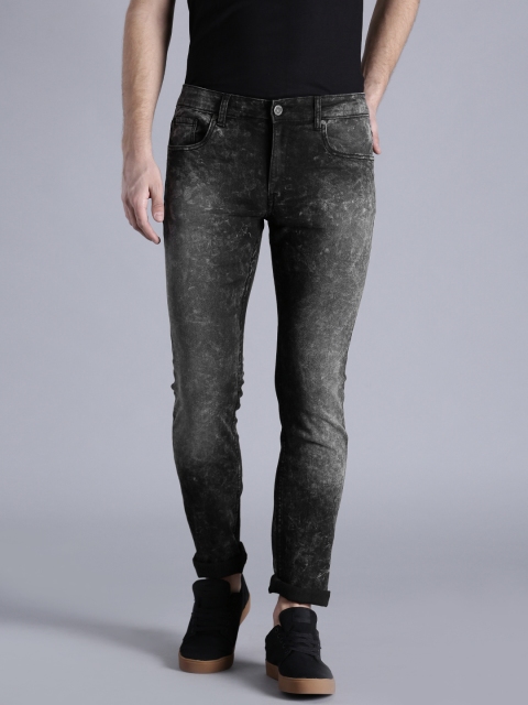 

Kook N Keech Men Charcoal Grey Mid Rise Acid Wash Jeans