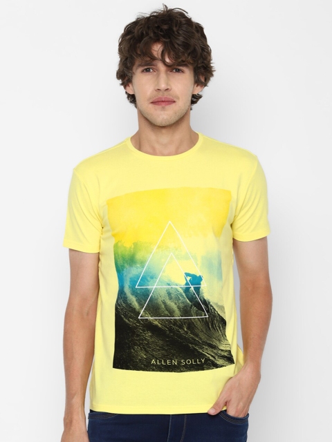 

Allen Solly Men Yellow Printed T-shirt