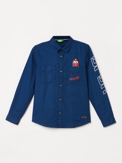 

Bossini Boys Navy Blue Opaque Casual Shirt