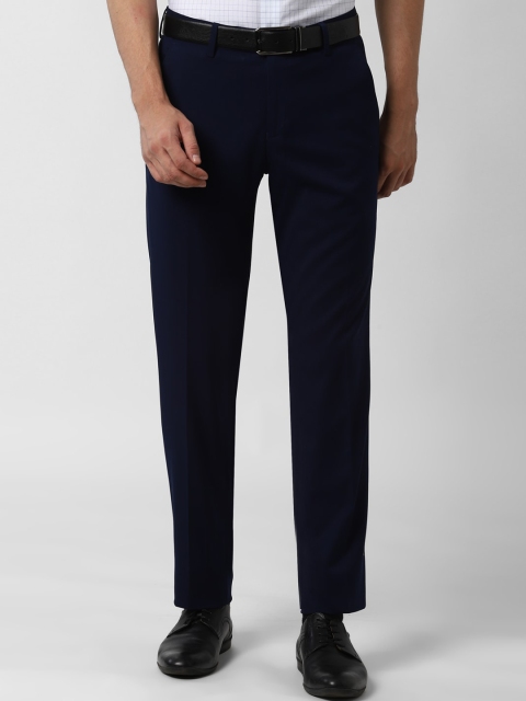 

Peter England Elite Men Navy Blue Slim Fit Formal Trousers