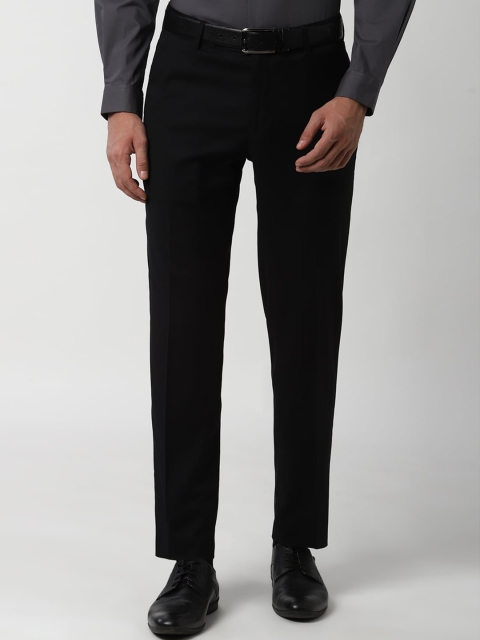 

Peter England Elite Men Black Slim Fit Formal Trousers