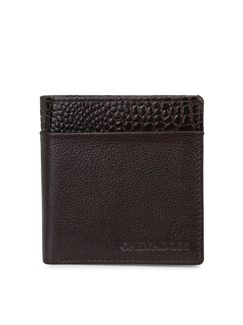 

Calvadoss Men Brown Premium Genuine Leather Two Fold Wallet