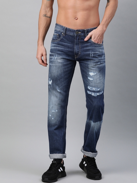

Kook N Keech Men Blue Slim Fit High-Rise Highly Distressed Jeans