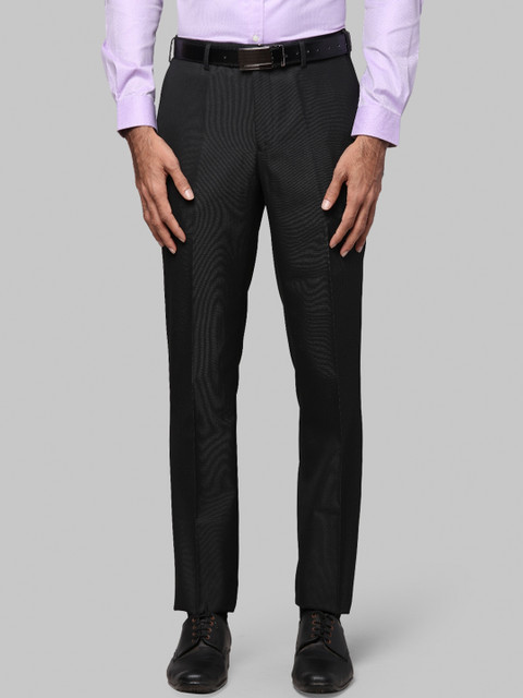 

Next Look Men Black Textured Formal Trousers