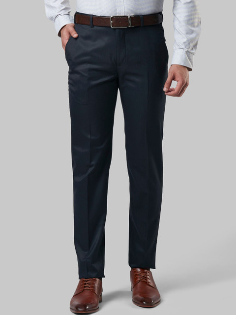 

Next Look Men Blue Slim Fit Formal Trousers