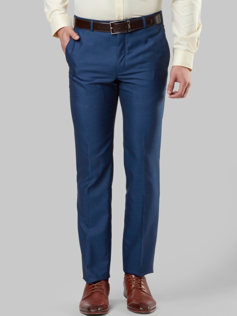 

Next Look Men Blue Slim Fit Formal Trousers