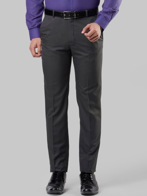 

Next Look Men Grey Slim Fit Formal Trousers