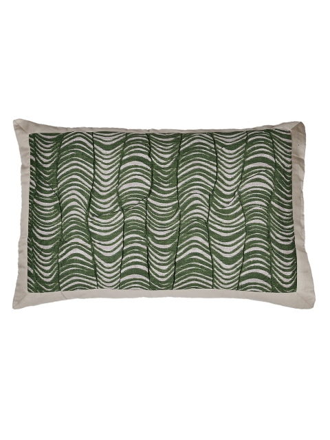 

MASPAR Off-White & Green Printed 20" x 30" Rectangular Pillow Cover