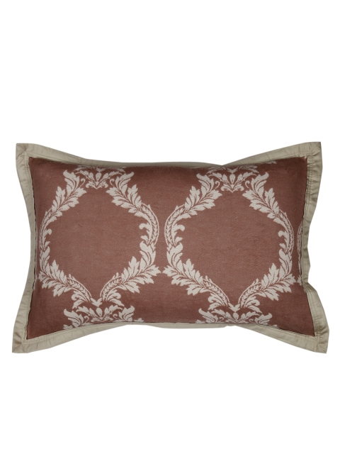 

MASPAR Brown & Beige Embroidered 20" x 30" Rectangular Pillow Sham