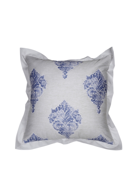 

MASPAR Grey & Blue Printed 26" x 26" Square Pillow Cover