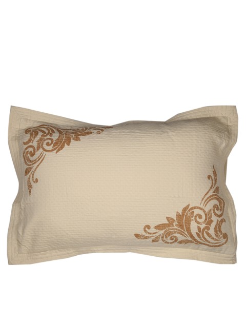 

MASPAR Cream-Coloured Single Printed 20" x 30" Rectangular Pillow Sham, Pink