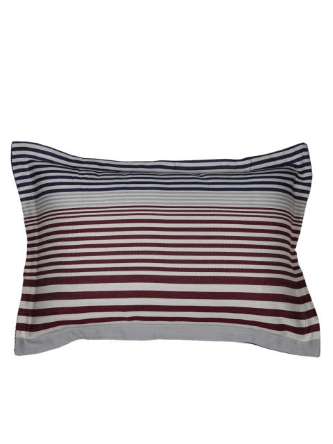 

MASPAR White & Maroon Striped 20'' x 30'' Rectangular Pillow Sham