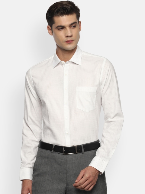 

Van Heusen Men White Slim Fit Opaque Pure Cotton Formal Shirt