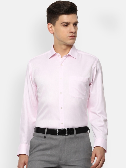 

Van Heusen Men Pink Opaque Cotton Formal Shirt