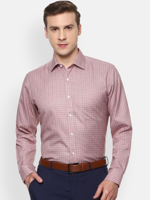 

Van Heusen Men Mauve Opaque Checked Formal Shirt