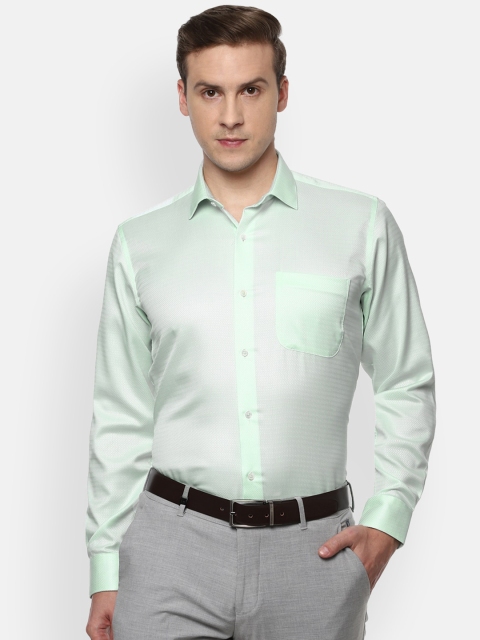 

Van Heusen Men Green Solid Formal Shirt