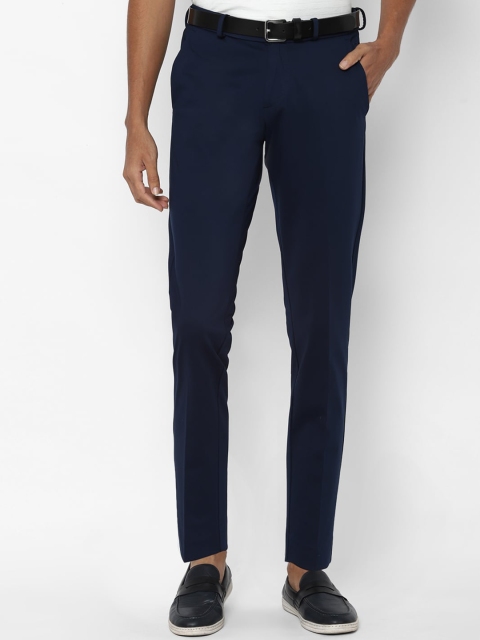 

Allen Solly Men Navy Blue Slim Fit Trousers