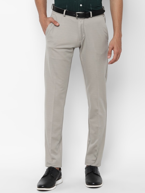 

Allen Solly Men Grey Slim Fit Formal Trousers