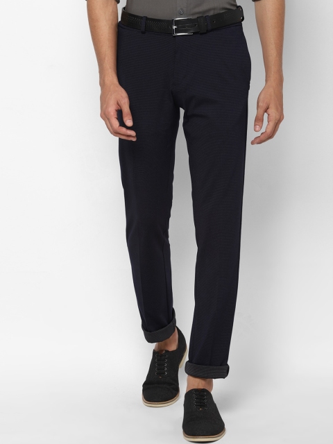 

Allen Solly Men Navy Blue Slim Fit Trousers