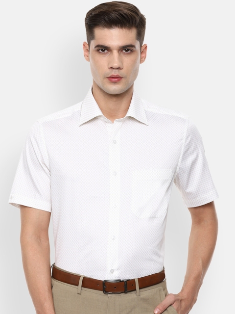 

Louis Philippe Men White Opaque Pure Cotton Formal Shirt