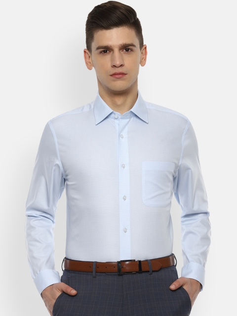 

Louis Philippe Permapress Men Blue Opaque Formal Shirt