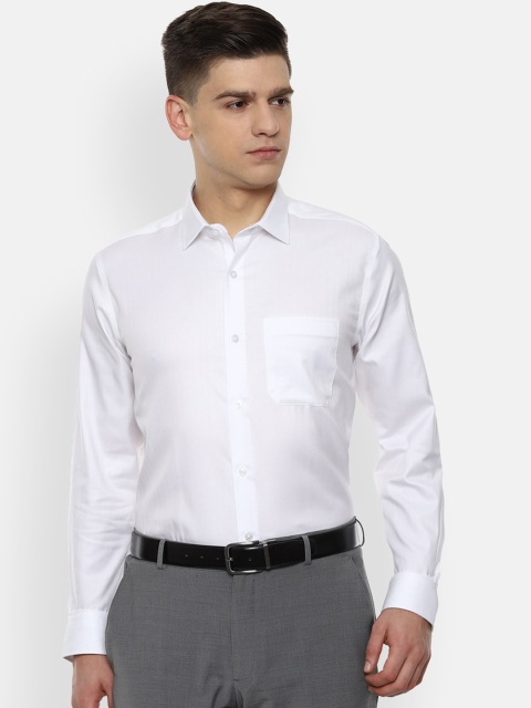 

Louis Philippe Permapress Men White Slim Fit Opaque Pure Cotton Formal Shirt