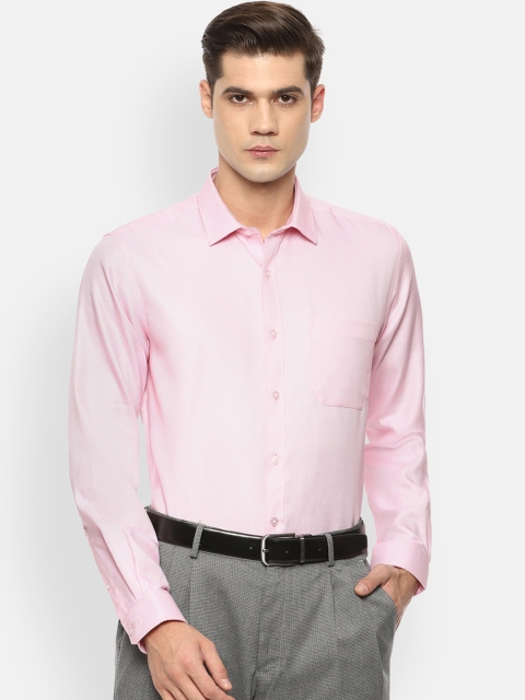 

Louis Philippe Men Pink Slim Fit Opaque Pure Cotton Formal Shirt