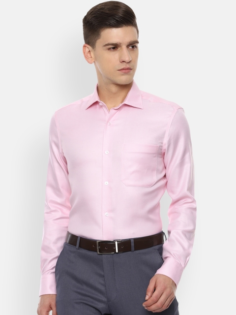 

Louis Philippe Permapress Men Pink Opaque Formal Shirt