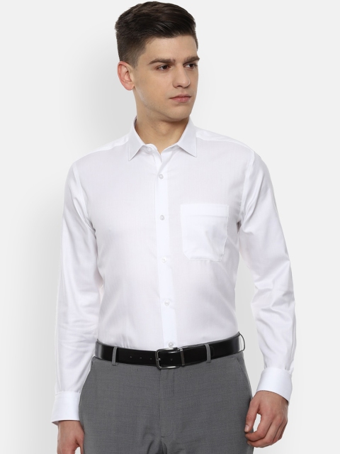 

Louis Philippe Permapress Men White Slim Fit Opaque Pure Cotton Formal Shirt