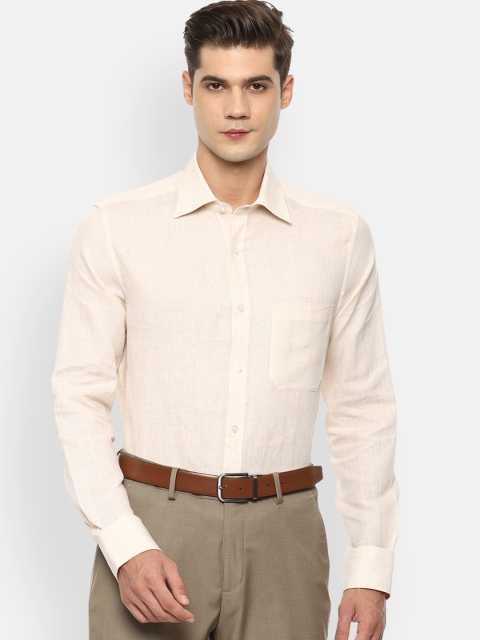 

Louis Philippe Men Beige Opaque Formal Shirt