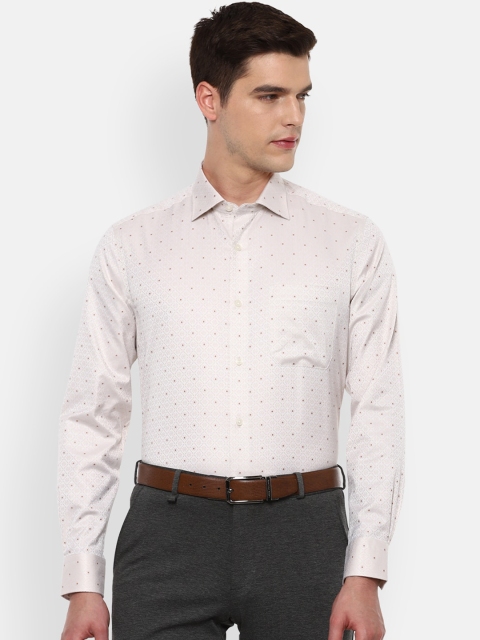 

Louis Philippe Gods & Kings Men Beige Opaque Printed Formal Shirt
