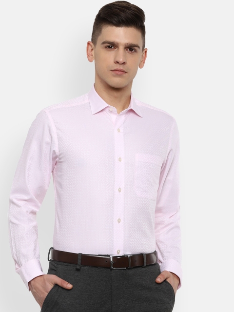 

Luxure by Louis Philippe Men Pink Opaque Cotton Formal Shirt