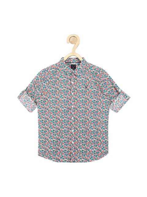 

Allen Solly Junior Boys Multicoloured Slim Fit Floral Opaque Printed Casual Shirt, Multi