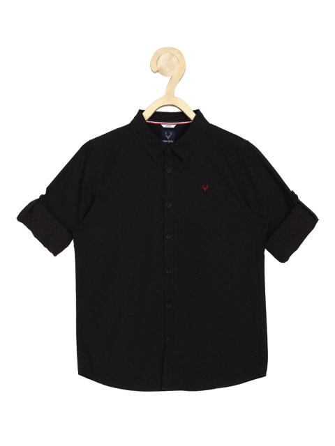 

Allen Solly Junior Boys Black Slim Fit Opaque Printed Casual Shirt