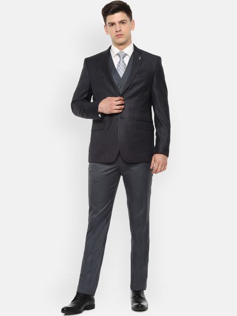 

Van Heusen Men Grey Checked Slim fit Formal Suit