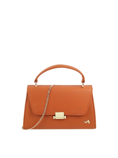 

Metro Women Tan & Gold-Toned Foldover Clutch