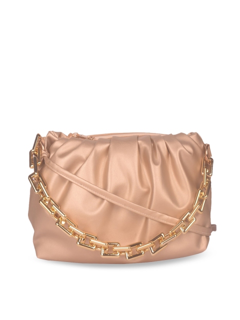 

Bagkok Gold-Toned PU Structured Sling Bag