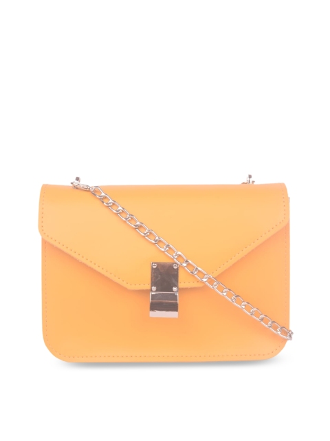 

Bagkok Yellow PU Structured Sling Bag