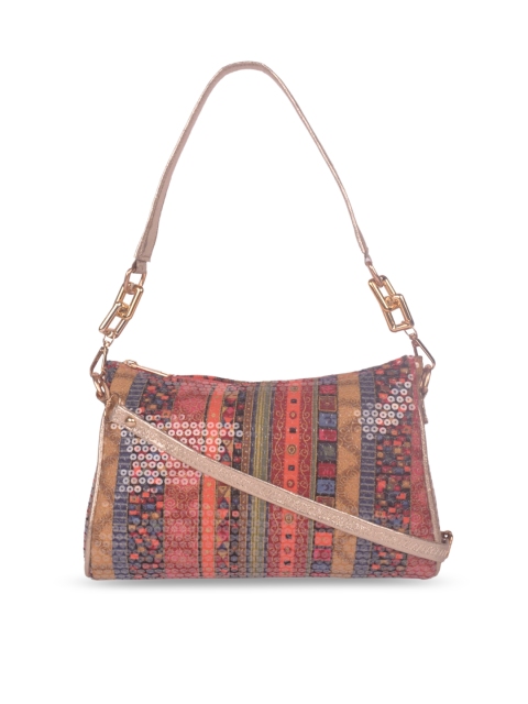 

Bagkok Multicoloured PU Structured Hobo Bag, Multi