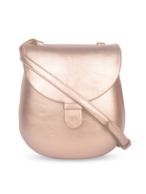 

Bagkok Gold-Toned Structured Sling Bag