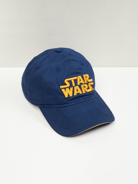 

max Men Blue & Yellow Star Wars Embroidered Pure Cotton Baseball Cap
