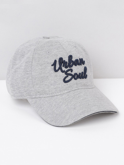 

max Men Grey Embroidered Baseball Cap