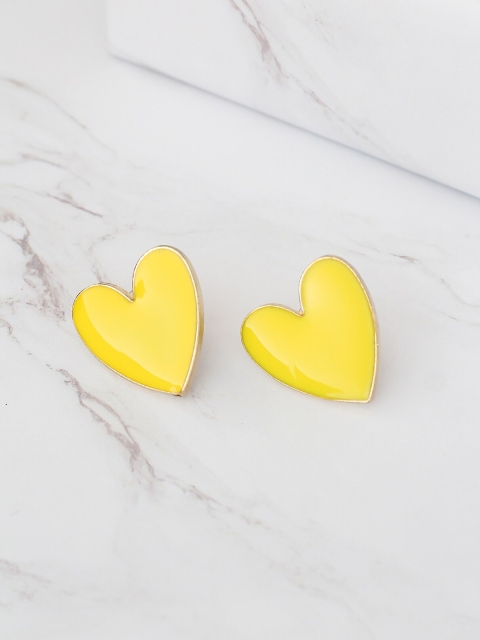 

Bellofox Yellow Contemporary Studs Earrings