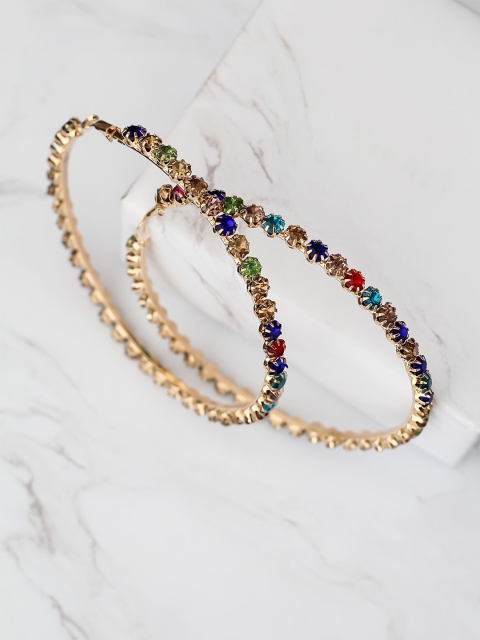 

Bellofox Multicoloured Contemporary Oversized Hoop Earrings, Multi