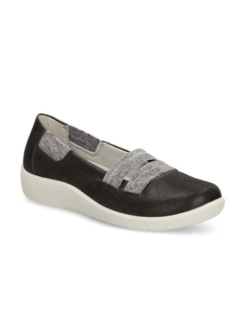 

Clarks Women Black Solid Slip-On Sneakers