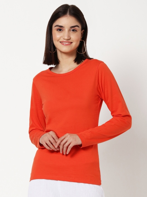 

Bewakoof Women Red Solid T-shirt
