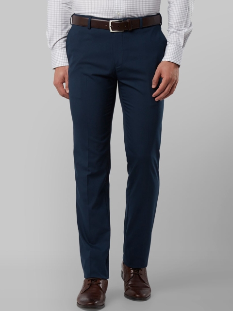 

Raymond Men Blue Solid Slim Fit Formal Trousers