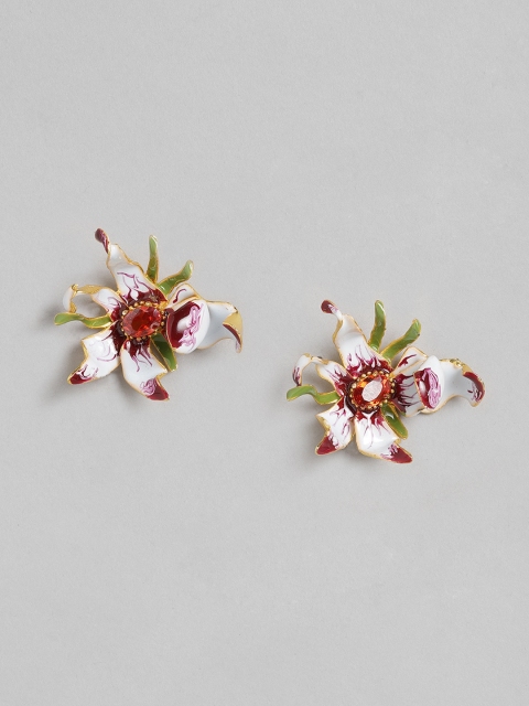 

BrashBug Multicoloured Floral Studs Earrings, Multi