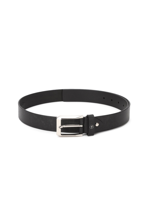 

Van Heusen Men Black Textured Leather Belt